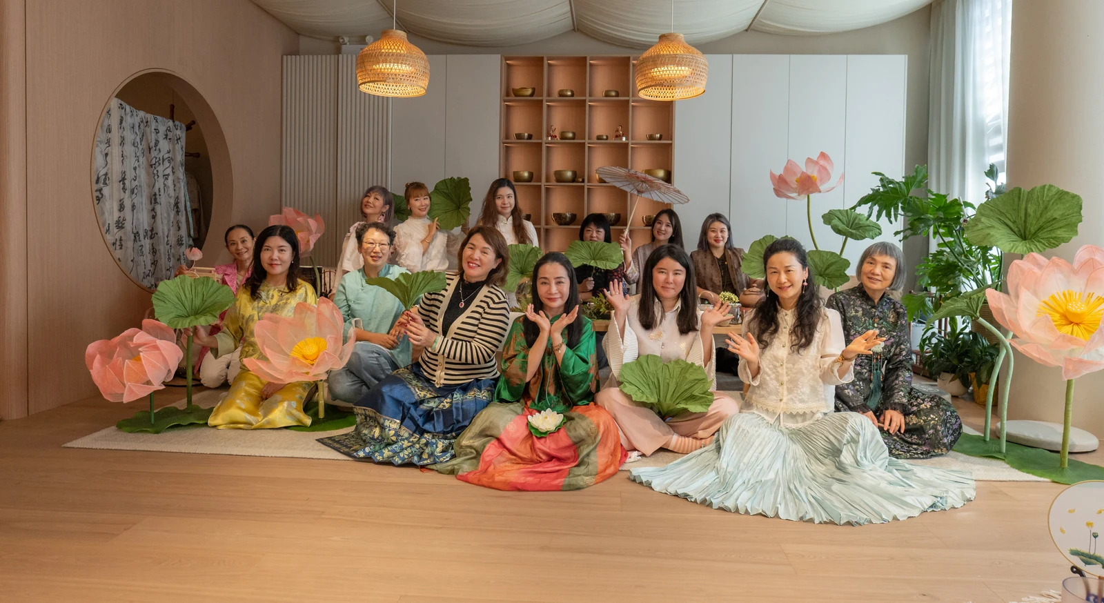 Group photograph from the Love & Peace Space Mid-Autumn afternoon tea in Richmond